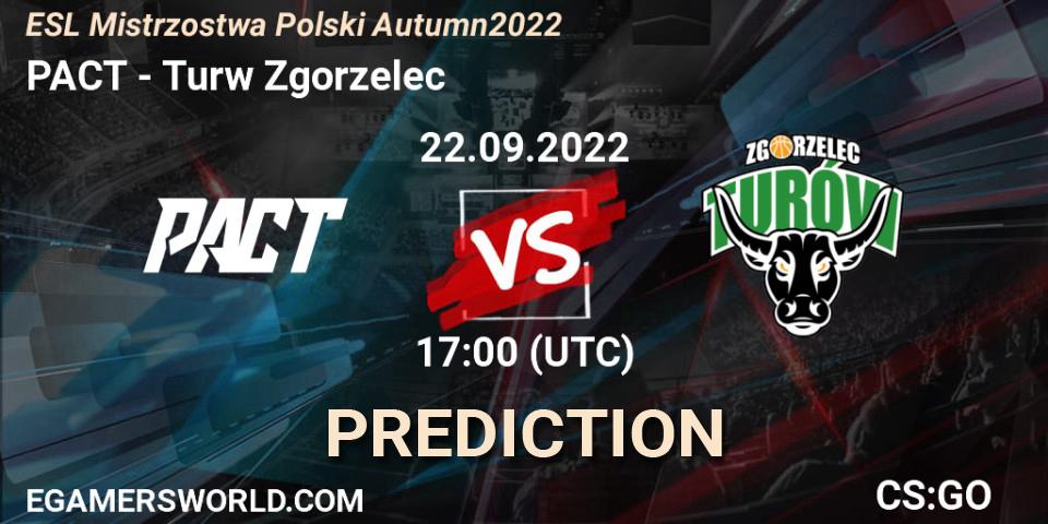PACT vs Turów Zgorzelec: Betting TIp, Match Prediction. 22.09.22. CS2 (CS:GO), ESL Mistrzostwa Polski Autumn 2022