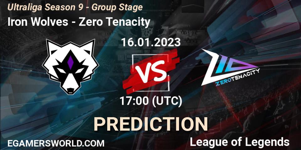 Iron Wolves vs Zero Tenacity: Betting TIp, Match Prediction. 16.01.23. LoL, Ultraliga Season 9 - Group Stage