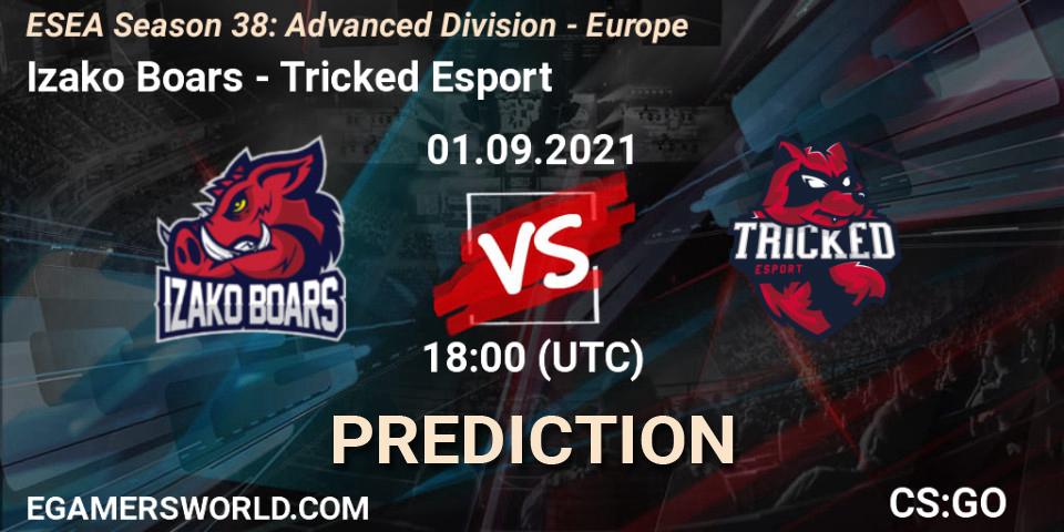 Izako Boars vs Tricked Esport: Betting TIp, Match Prediction. 01.09.21. CS2 (CS:GO), ESEA Season 38: Advanced Division - Europe
