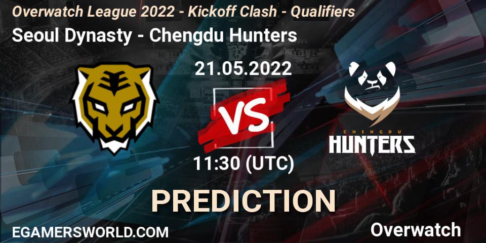 Seoul Dynasty vs Chengdu Hunters: Betting TIp, Match Prediction. 22.05.2022 at 11:10. Overwatch, Overwatch League 2022 - Kickoff Clash - Qualifiers