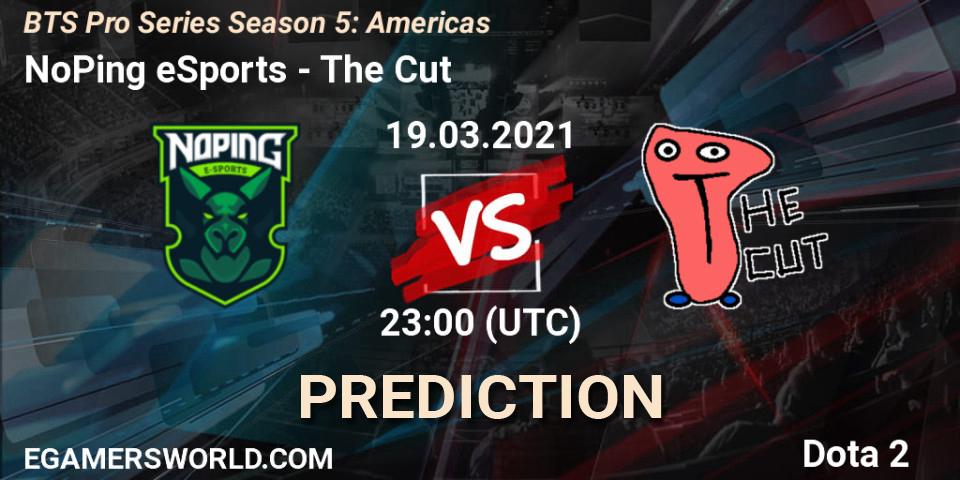 NoPing eSports vs The Cut: Betting TIp, Match Prediction. 19.03.2021 at 23:29. Dota 2, BTS Pro Series Season 5: Americas