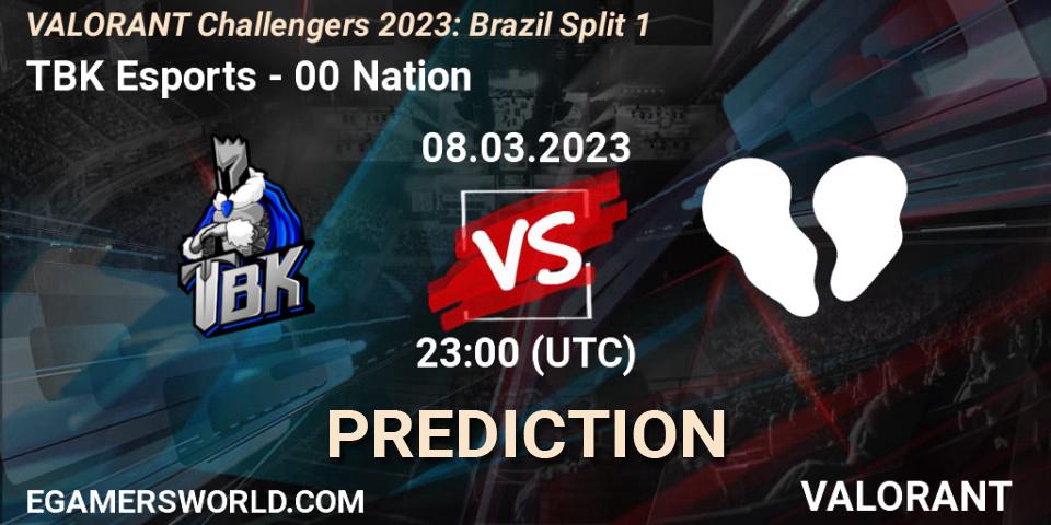 TBK Esports vs 00 Nation: Betting TIp, Match Prediction. 08.03.23. VALORANT, VALORANT Challengers 2023: Brazil Split 1