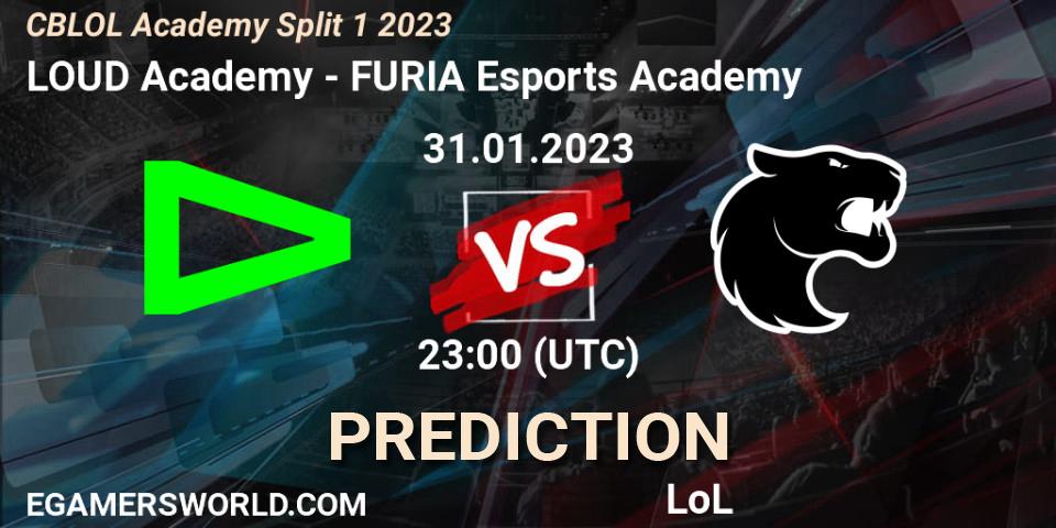 LOUD Academy vs FURIA Esports Academy: Betting TIp, Match Prediction. 31.01.23. LoL, CBLOL Academy Split 1 2023