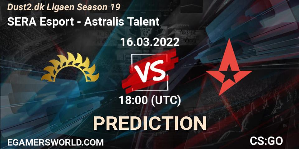 SERA Esport vs Astralis Talent: Betting TIp, Match Prediction. 16.03.22. CS2 (CS:GO), Dust2.dk Ligaen Season 19