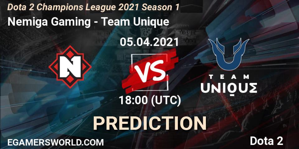 Nemiga Gaming vs Team Unique: Betting TIp, Match Prediction. 05.04.21. Dota 2, Dota 2 Champions League 2021 Season 1
