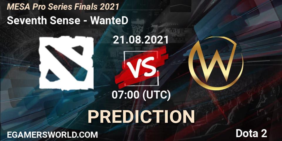 Seventh Sense vs WanteD: Betting TIp, Match Prediction. 21.08.21. Dota 2, MESA Pro Series Finals 2021