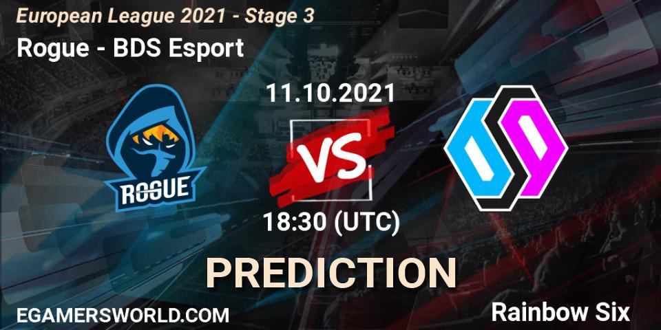 Rogue vs BDS Esport: Betting TIp, Match Prediction. 11.10.21. Rainbow Six, European League 2021 - Stage 3