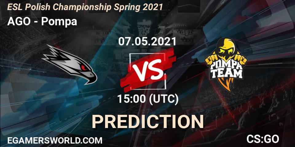 AGO vs Pompa: Betting TIp, Match Prediction. 07.05.21. CS2 (CS:GO), ESL Mistrzostwa Polski: Spring 2021