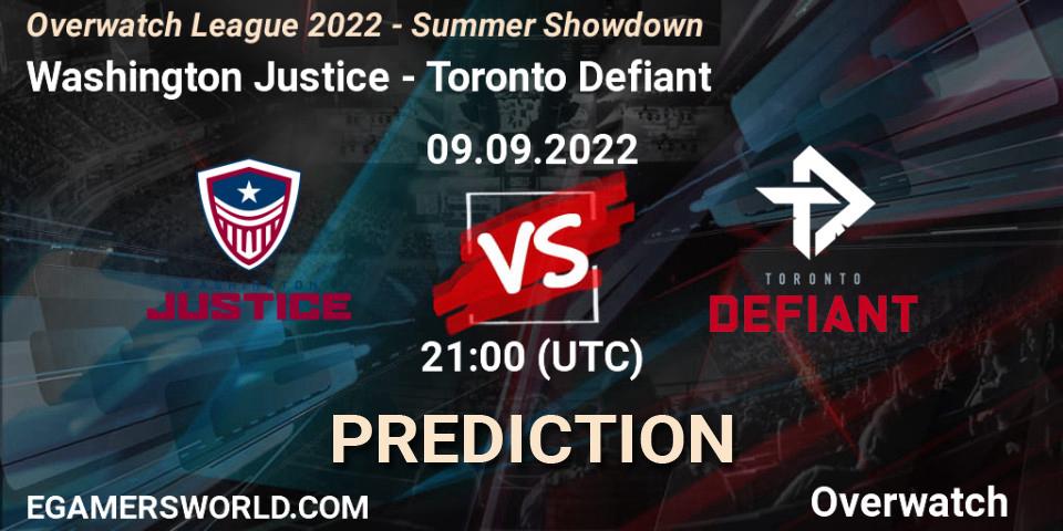 Washington Justice vs Toronto Defiant: Betting TIp, Match Prediction. 09.09.22. Overwatch, Overwatch League 2022 - Summer Showdown