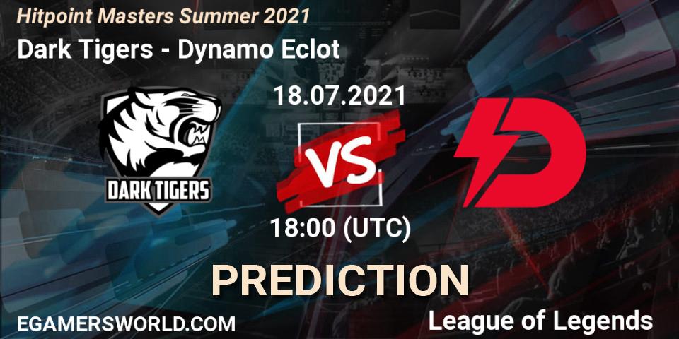 Dark Tigers vs Dynamo Eclot: Betting TIp, Match Prediction. 18.07.2021 at 19:30. LoL, Hitpoint Masters Summer 2021