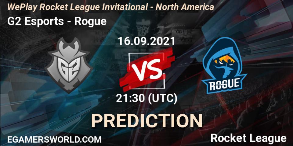 G2 Esports vs Rogue: Betting TIp, Match Prediction. 16.09.21. Rocket League, WePlay Rocket League Invitational - North America