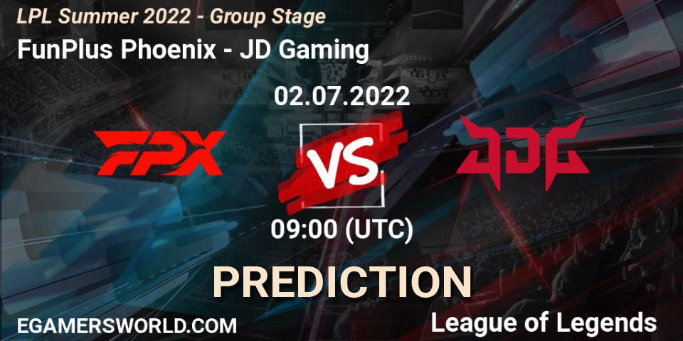FunPlus Phoenix vs JD Gaming: Betting TIp, Match Prediction. 02.07.22. LoL, LPL Summer 2022 - Group Stage