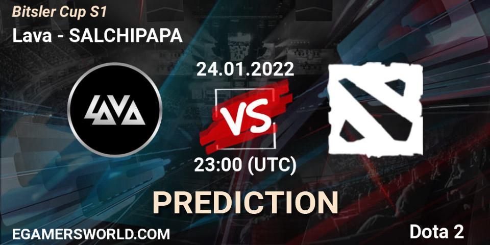Lava vs SALCHIPAPA: Betting TIp, Match Prediction. 23.01.2022 at 23:30. Dota 2, Bitsler Cup S1