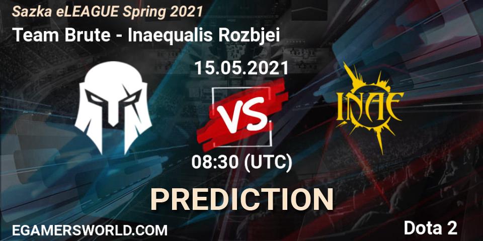 Team Brute vs Inaequalis Rozbíječi: Betting TIp, Match Prediction. 15.05.2021 at 07:34. Dota 2, Sazka eLEAGUE Spring 2021