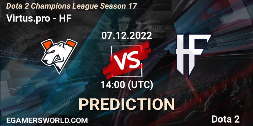 Virtus.pro vs HF: Betting TIp, Match Prediction. 07.12.22. Dota 2, Dota 2 Champions League Season 17
