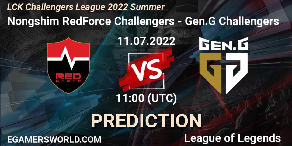 Nongshim RedForce Challengers vs Gen.G Challengers: Betting TIp, Match Prediction. 14.07.2022 at 06:00. LoL, LCK Challengers League 2022 Summer