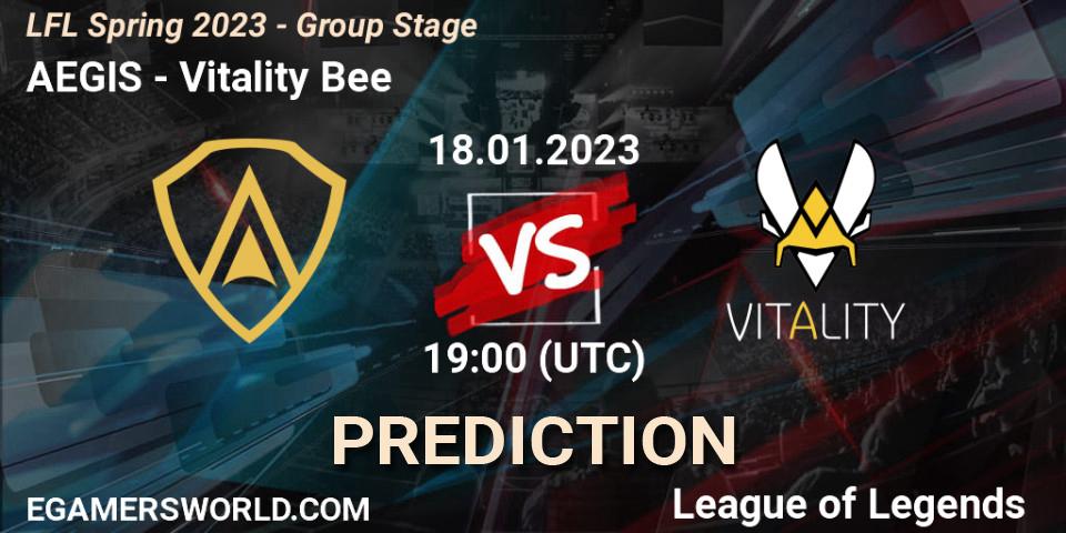 AEGIS vs Vitality Bee: Betting TIp, Match Prediction. 18.01.23. LoL, LFL Spring 2023 - Group Stage