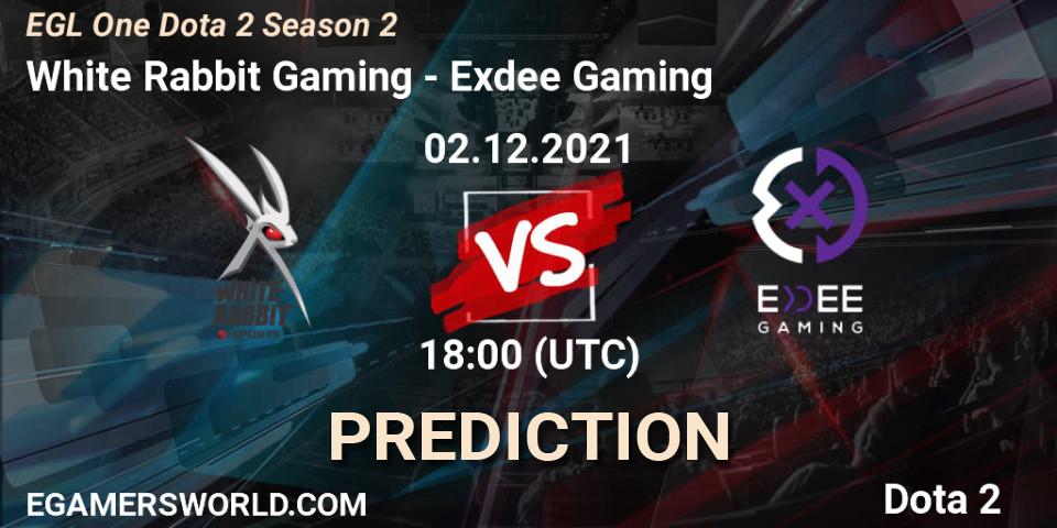 White Rabbit Gaming vs Exdee Gaming: Betting TIp, Match Prediction. 02.12.21. Dota 2, EGL One Dota 2 Season 2