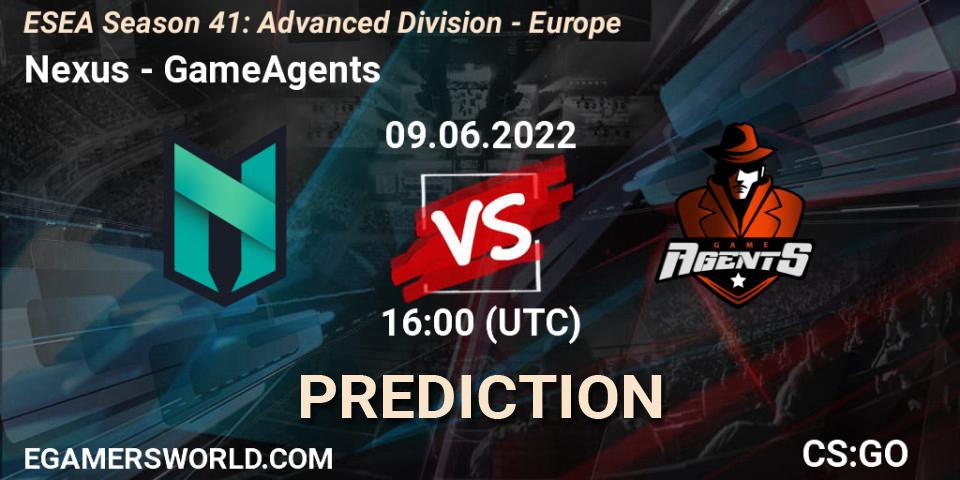 Nexus vs GameAgents: Betting TIp, Match Prediction. 09.06.22. CS2 (CS:GO), ESEA Season 41: Advanced Division - Europe