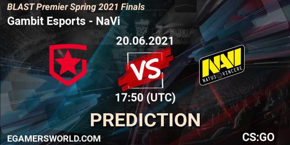 Gambit Esports vs NaVi: Betting TIp, Match Prediction. 20.06.21. CS2 (CS:GO), BLAST Premier Spring 2021 Finals