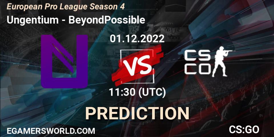 Ungentium vs BeyondPossible: Betting TIp, Match Prediction. 01.12.22. CS2 (CS:GO), European Pro League Season 4