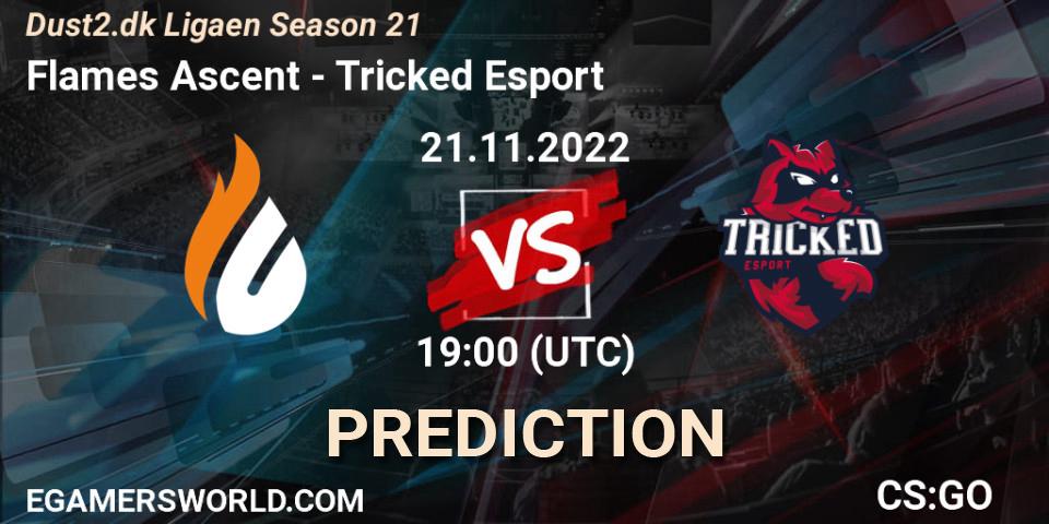 Flames Ascent vs Tricked Esport: Betting TIp, Match Prediction. 21.11.2022 at 19:00. Counter-Strike (CS2), Dust2.dk Ligaen Season 21