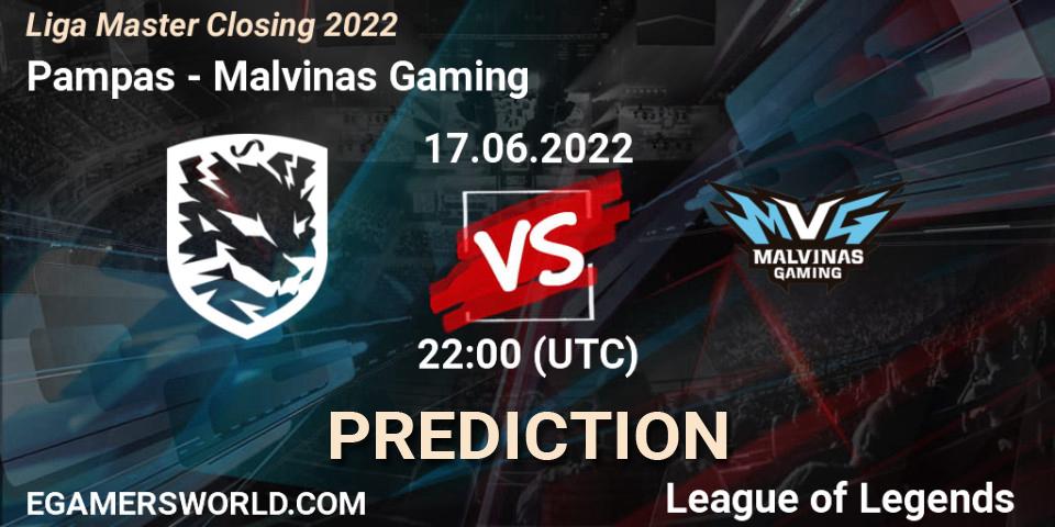 Pampas vs Malvinas Gaming: Betting TIp, Match Prediction. 17.06.2022 at 22:00. LoL, Liga Master Closing 2022