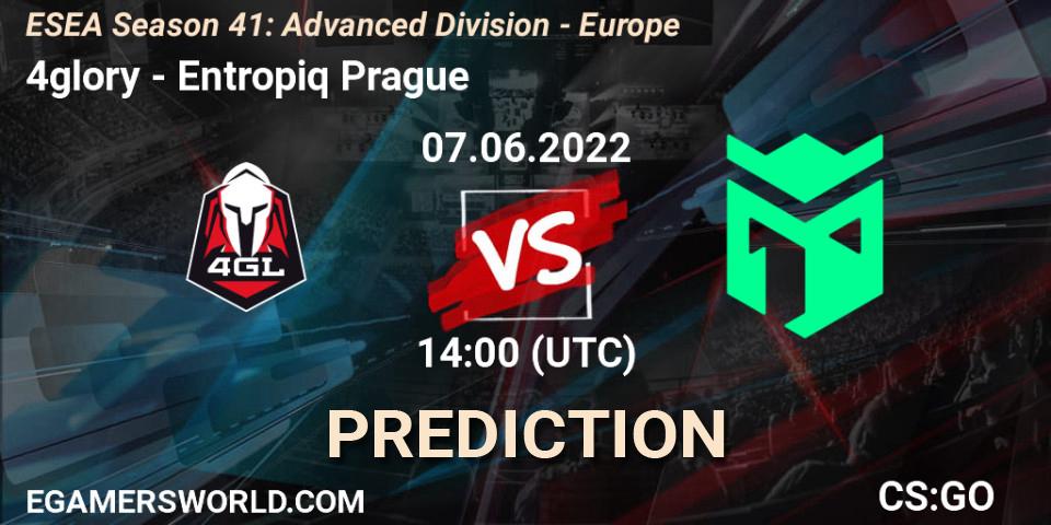 4glory vs Entropiq Prague: Betting TIp, Match Prediction. 07.06.22. CS2 (CS:GO), ESEA Season 41: Advanced Division - Europe