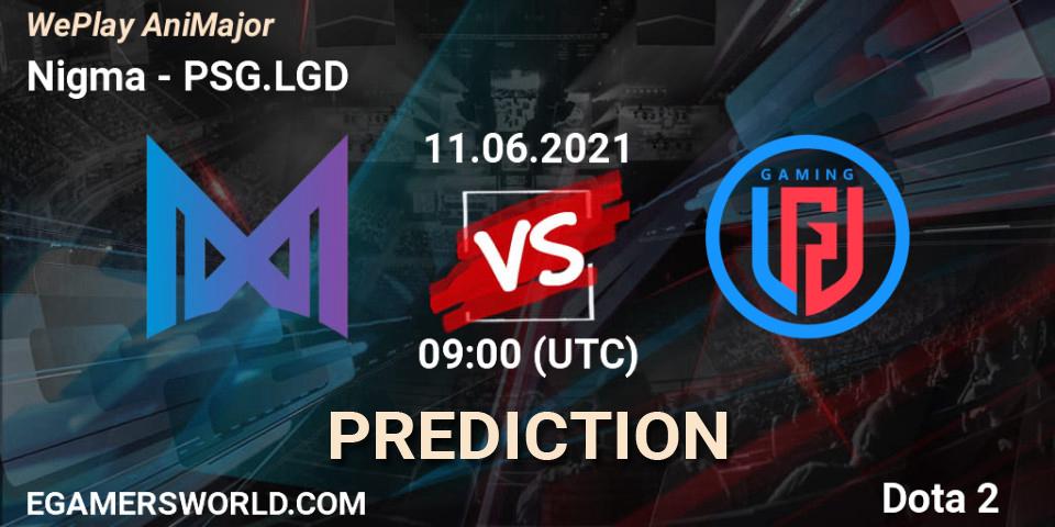 Nigma vs PSG.LGD: Betting TIp, Match Prediction. 11.06.2021 at 16:34. Dota 2, WePlay AniMajor 2021