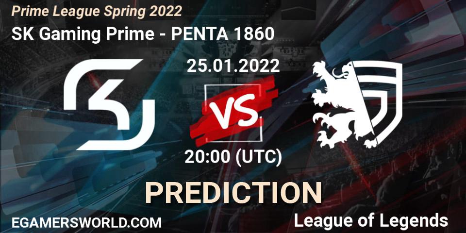 SK Gaming Prime vs PENTA 1860: Betting TIp, Match Prediction. 25.01.2022 at 20:00. LoL, Prime League Spring 2022