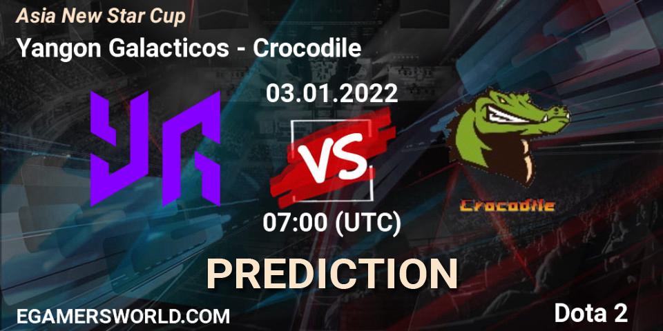 Yangon Galacticos vs Crocodile: Betting TIp, Match Prediction. 03.01.2022 at 07:29. Dota 2, Asia New Star Cup
