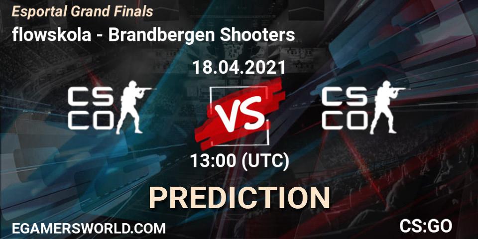 flowskola vs Brandbergen Shooters: Betting TIp, Match Prediction. 18.04.2021 at 13:00. Counter-Strike (CS2), Esportal Grand Finals