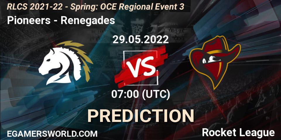 Pioneers vs Renegades: Betting TIp, Match Prediction. 29.05.22. Rocket League, RLCS 2021-22 - Spring: OCE Regional Event 3