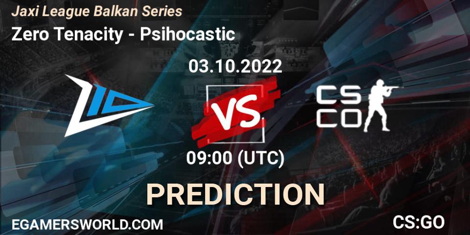 Zero Tenacity vs Psihocastic: Betting TIp, Match Prediction. 03.10.2022 at 09:00. Counter-Strike (CS2), Jaxi League Balkan Series