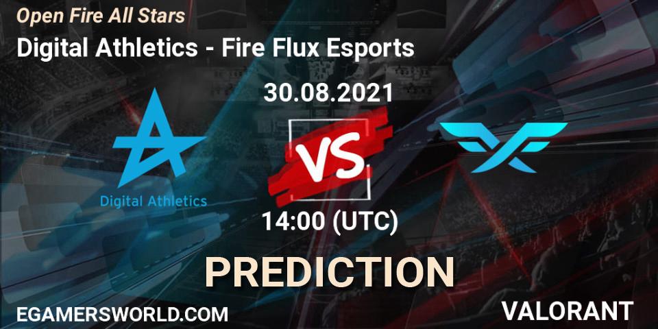 Digital Athletics vs Fire Flux Esports: Betting TIp, Match Prediction. 30.08.2021 at 18:30. VALORANT, Open Fire All Stars