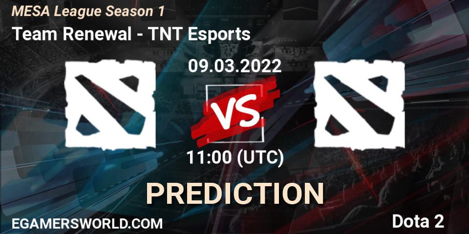 Team Renewal vs TNT Esports: Betting TIp, Match Prediction. 09.03.2022 at 11:15. Dota 2, MESA League Season 1