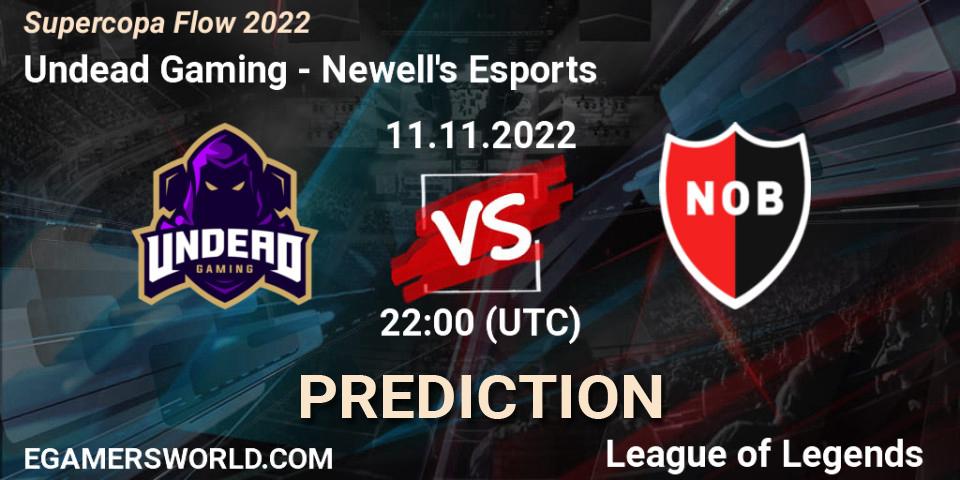 Undead Gaming vs Newell's Esports: Betting TIp, Match Prediction. 11.11.2022 at 22:00. LoL, Supercopa Flow 2022