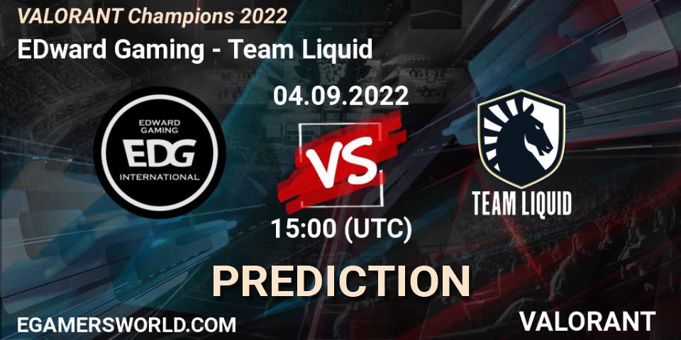 EDward Gaming vs Team Liquid: Betting TIp, Match Prediction. 04.09.22. VALORANT, VALORANT Champions 2022