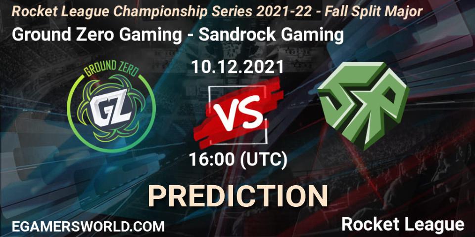 Ground Zero Gaming vs Sandrock Gaming: Betting TIp, Match Prediction. 10.12.21. Rocket League, RLCS 2021-22 - Fall Split Major