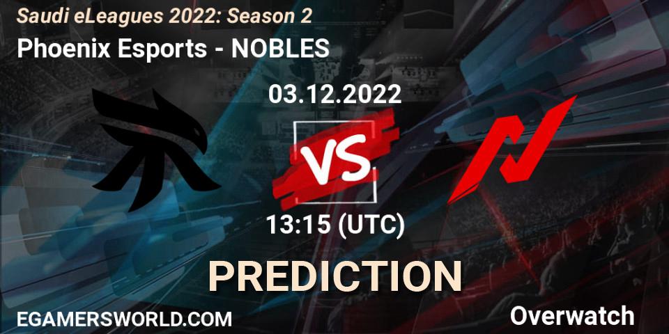 Phoenix Esports vs NOBLES: Betting TIp, Match Prediction. 03.12.22. Overwatch, Saudi eLeagues 2022: Season 2