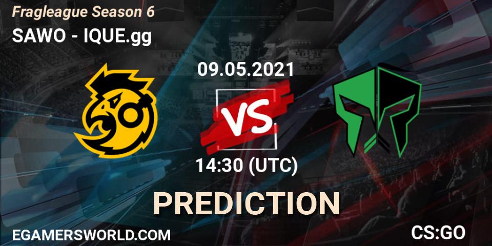SAWO vs IQUE.gg: Betting TIp, Match Prediction. 09.05.2021 at 14:30. Counter-Strike (CS2), Fragleague Season 6