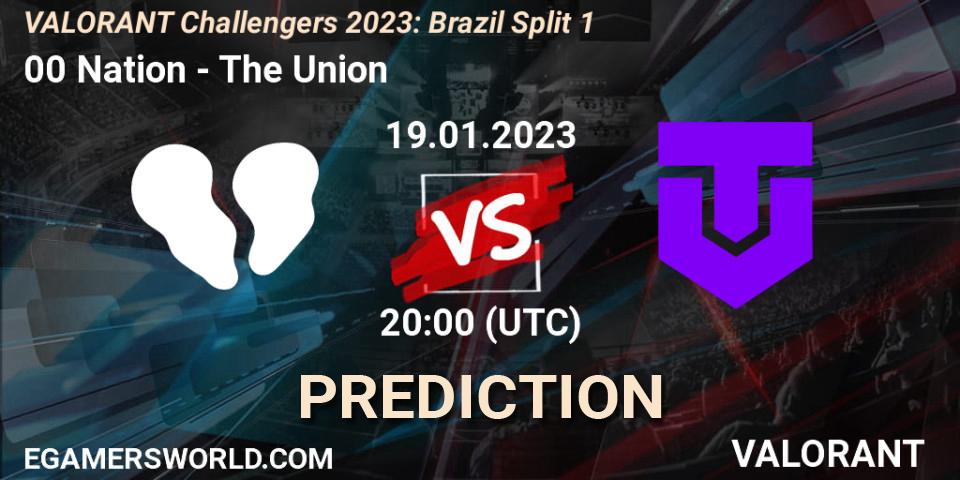 00 Nation vs The Union: Betting TIp, Match Prediction. 19.01.23. VALORANT, VALORANT Challengers 2023: Brazil Split 1
