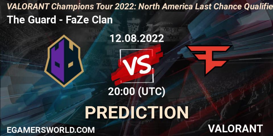 The Guard vs FaZe Clan: Betting TIp, Match Prediction. 12.08.22. VALORANT, VCT 2022: North America Last Chance Qualifier