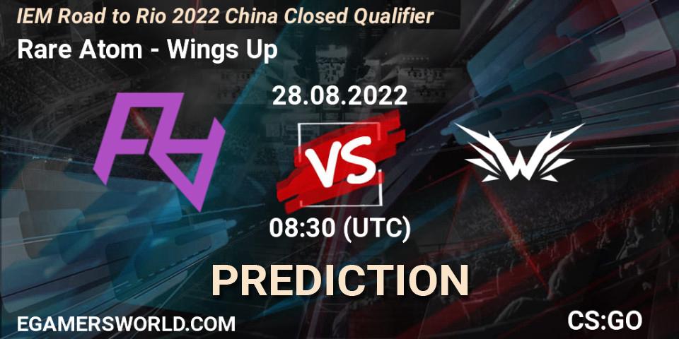 Rare Atom vs Wings Up: Betting TIp, Match Prediction. 28.08.2022 at 08:30. Counter-Strike (CS2), IEM Road to Rio 2022 China Closed Qualifier