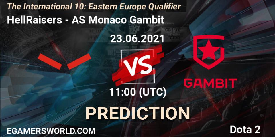 HellRaisers vs AS Monaco Gambit: Betting TIp, Match Prediction. 23.06.21. Dota 2, The International 10: Eastern Europe Qualifier