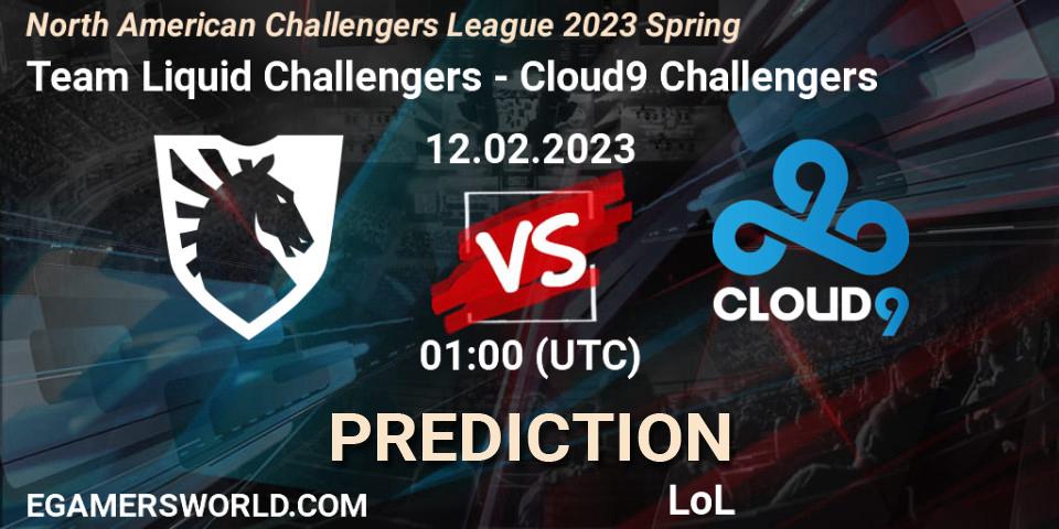 Team Liquid Challengers vs Cloud9 Challengers: Betting TIp, Match Prediction. 12.02.23. LoL, NACL 2023 Spring - Group Stage
