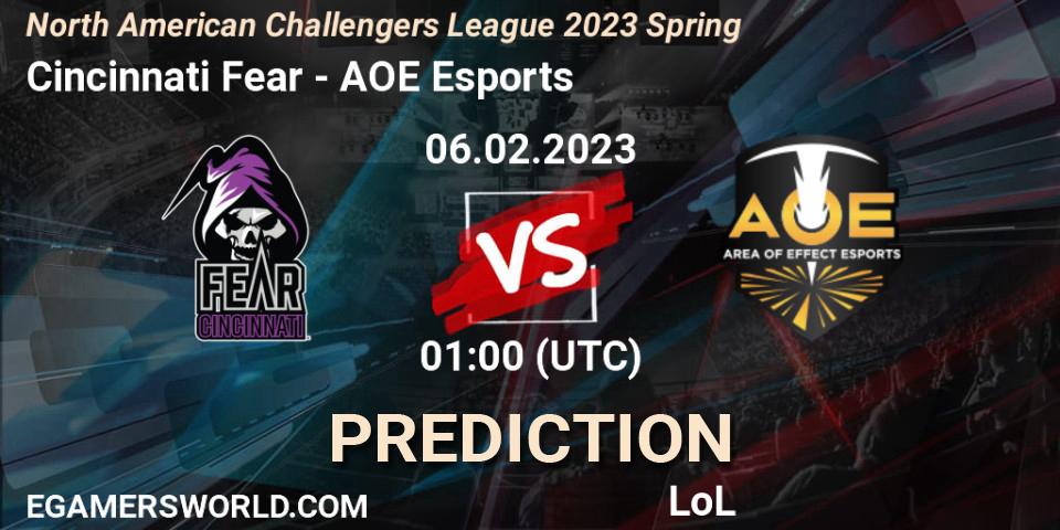Cincinnati Fear vs AOE Esports: Betting TIp, Match Prediction. 06.02.23. LoL, NACL 2023 Spring - Group Stage