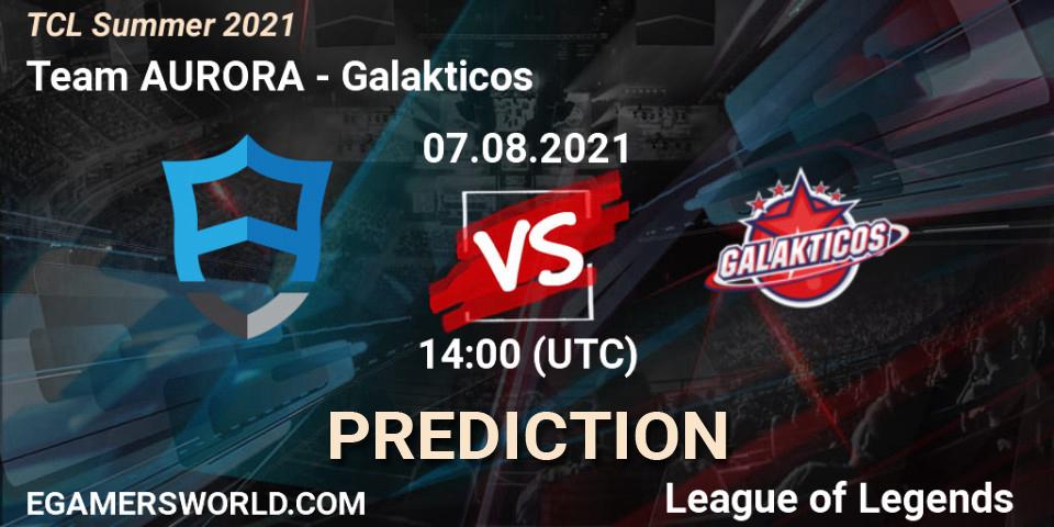 Team AURORA vs Galakticos: Betting TIp, Match Prediction. 07.08.21. LoL, TCL Summer 2021