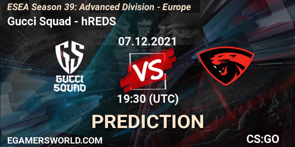 Gucci Squad vs hREDS: Betting TIp, Match Prediction. 07.12.21. CS2 (CS:GO), ESEA Season 39: Advanced Division - Europe