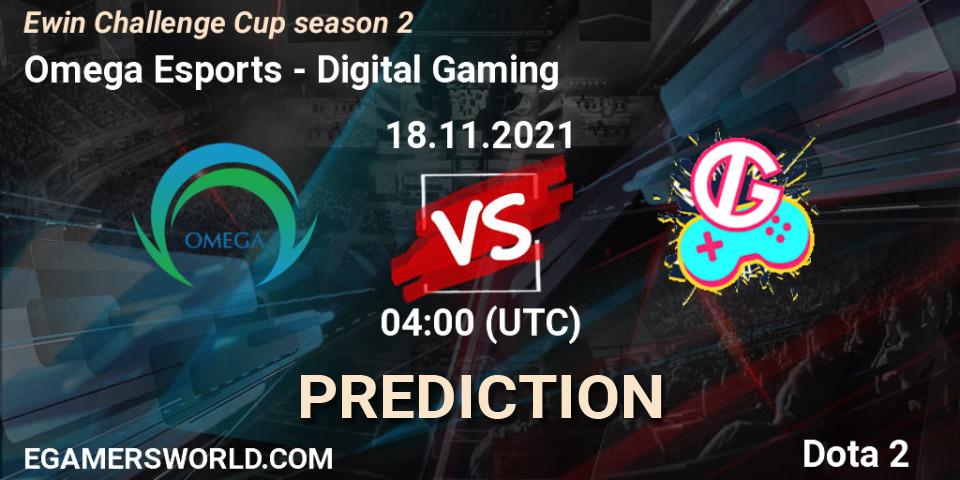 Omega Esports vs Digital Gaming: Betting TIp, Match Prediction. 18.11.21. Dota 2, Ewin Challenge Cup season 2